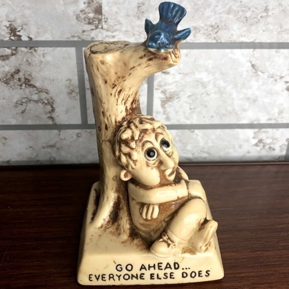 Russ Berrie Figurine “Go ahead everyone else does” 1968 vintage